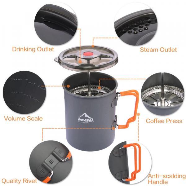 Widesea Outdoor French Press - Kamp ve Outdoor - Görsel 3