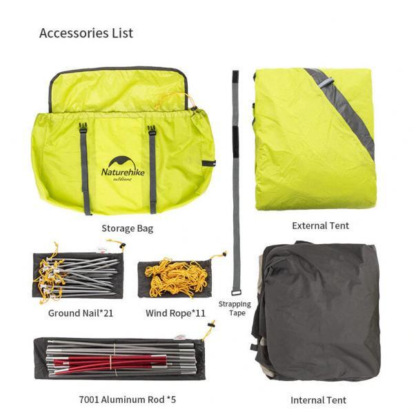 Naturehike Igloo 3 Çadır Pro - 5 Mevsim Çadır - Görsel 10