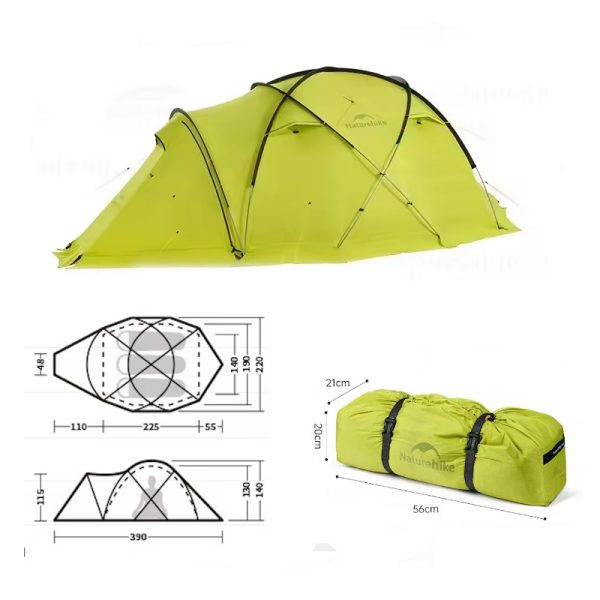 Naturehike Igloo 3 Çadır Pro - 5 Mevsim Çadır - Görsel 9