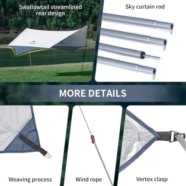 Naturehike Hexagonal Gölgelik Tarp Büyük Boy - Görsel 6