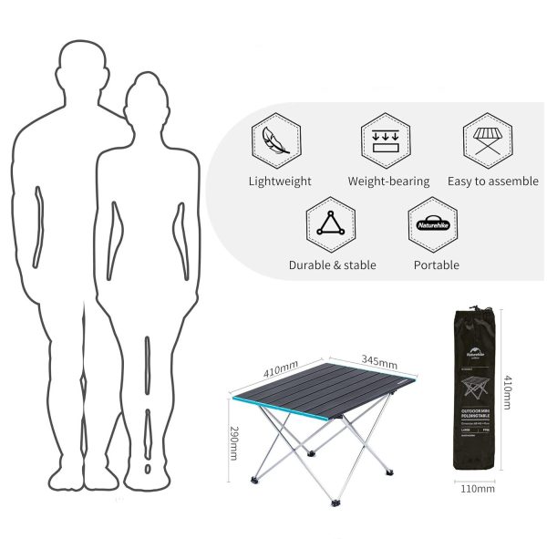 Naturehike Alüminyum Katlanır Kamp Masası - Görsel 10