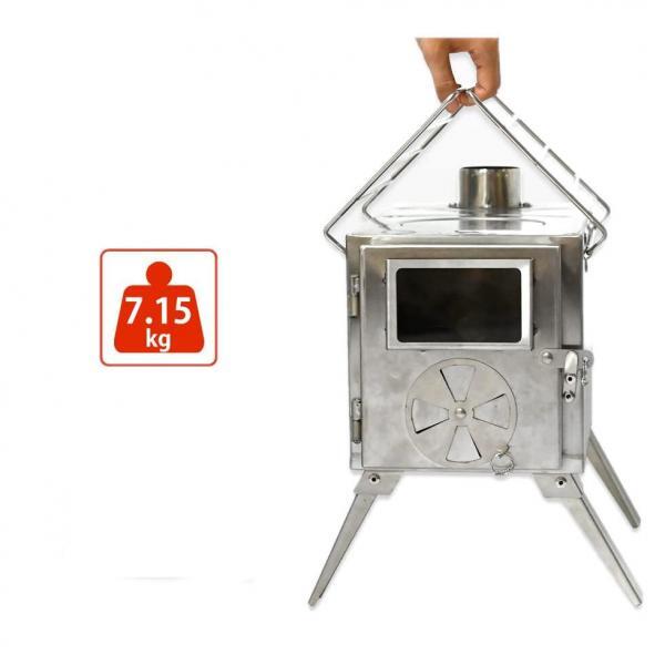 Peakhike Paslanmaz Çelik Çadır Sobası - Full Set - Görsel 8