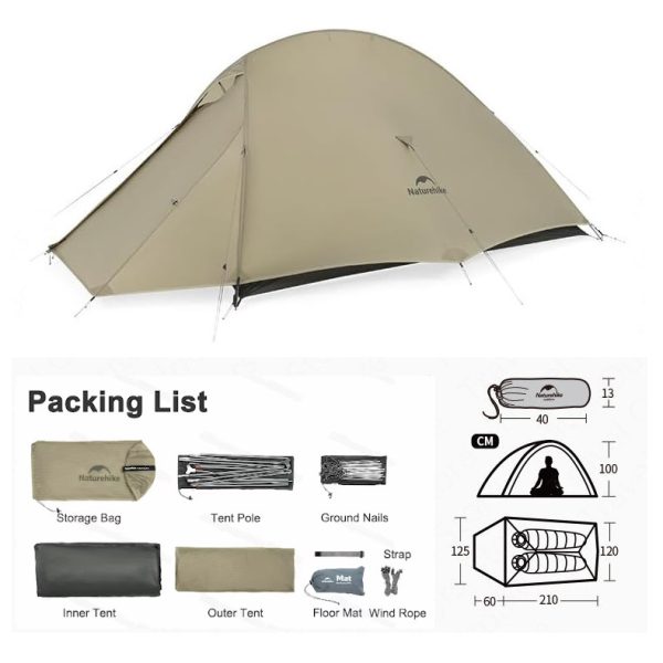 Naturehike Cloud Up Pro 2 Kişilik Çadır - 4 Mevsim - Görsel 8