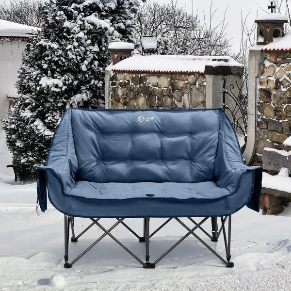 Çift Kişilik Kamp Sandalyesi Sünger Destekli Komfort - Görsel 4