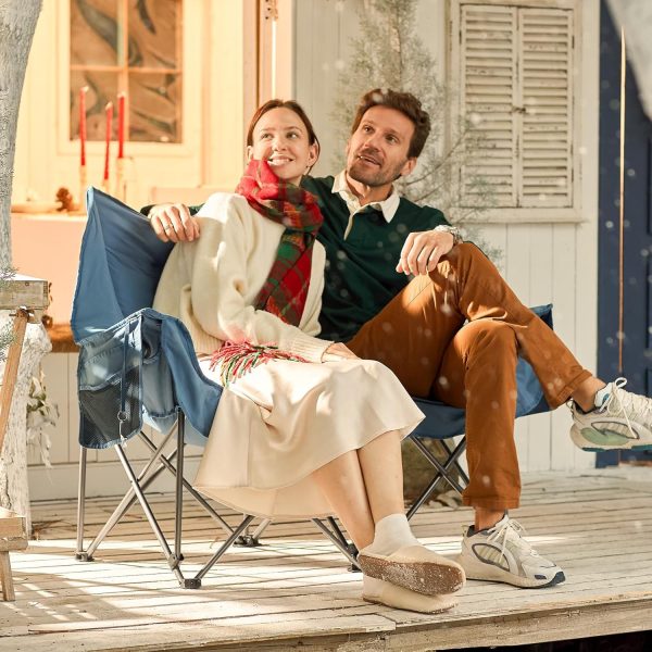 Çift Kişilik Kamp Sandalyesi Sünger Destekli Komfort - Görsel 2