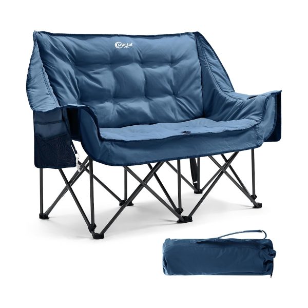 Çift Kişilik Kamp Sandalyesi Sünger Destekli Komfort - Görsel 8