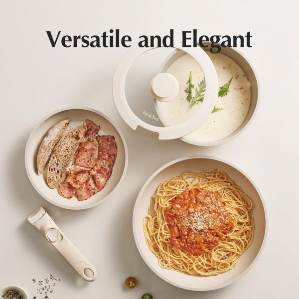 Redchef Çıkarılabilir Saplı Seramik Yemek Seti 5 Parça - Görsel 5