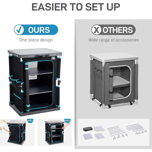 Katlanabilir Kamp Mutfak Dolabı Otomatik Kurulum - Görsel 5