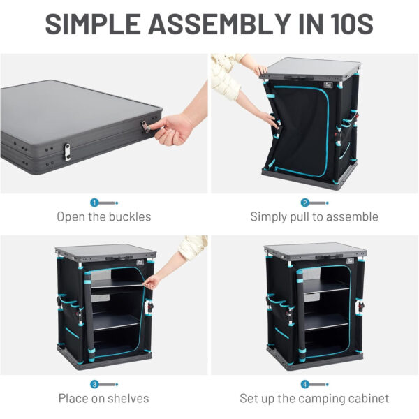 Katlanabilir Kamp Mutfak Dolabı Otomatik Kurulum - Görsel 6