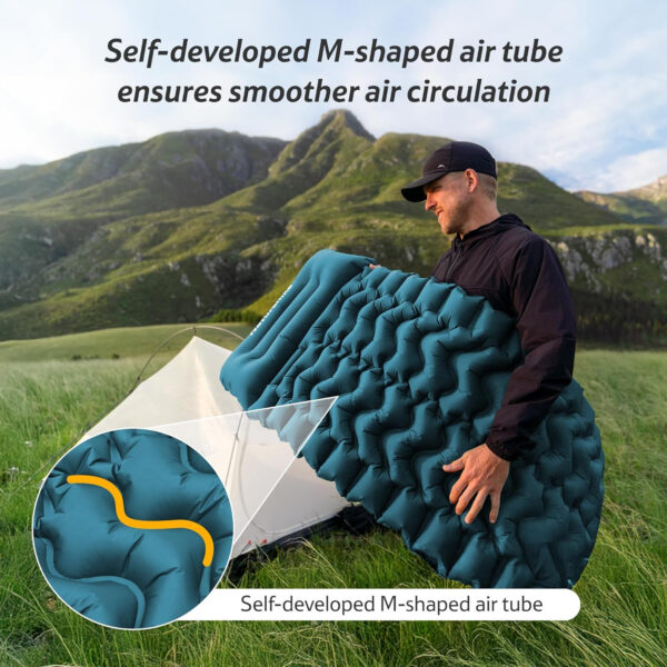 Naturehike Çift Kişilik Şişme Mat - M Shaped Comfort - Görsel 6