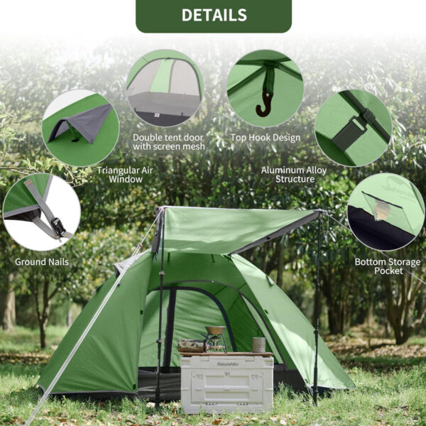 Naturehike Sky Pro 2 - Çift Kişilik Çadır Yeşil - Görsel 7