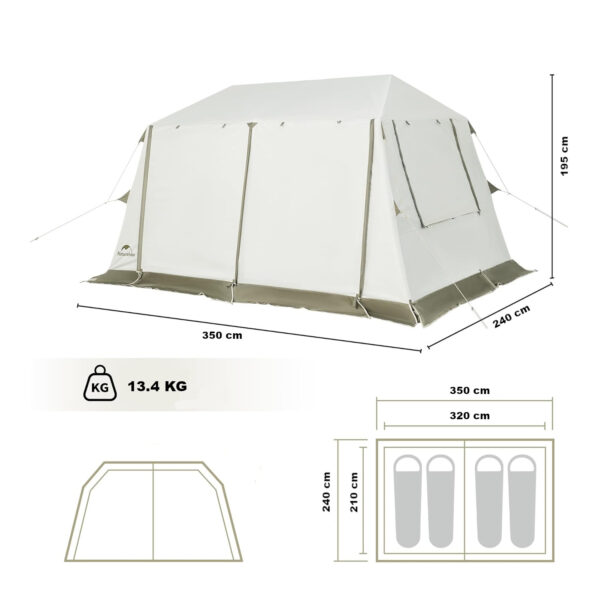 Naturehike Village 8.5 Glamping Şişme Çadır - Görsel 10