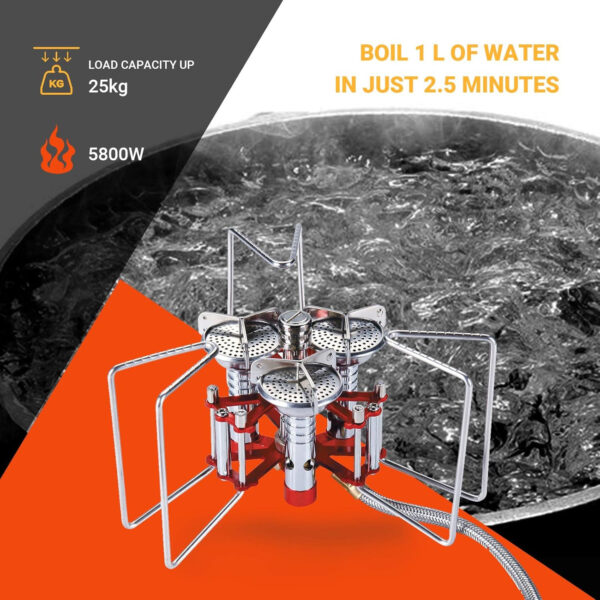 Bulin Spider Kamp Ocağı - 5800W Güçlü Kamp Ocağı - Görsel 6