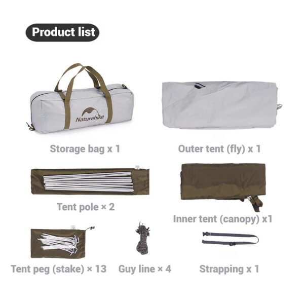Naturehike Cloud Creek UPF50+ 3 Kişilik Kamp Çadırı - Görsel 9