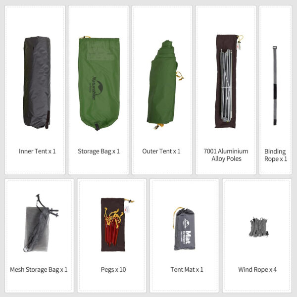 Naturehike Mongar 2 Çadır – Ultrahafif Çadır - Görsel 8