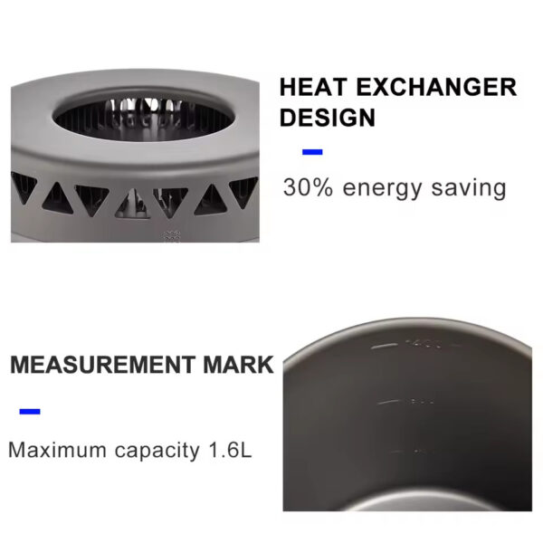 Widesea Camping Pot 1.6 L - Hızlı Pişirme Özellikli - Görsel 5