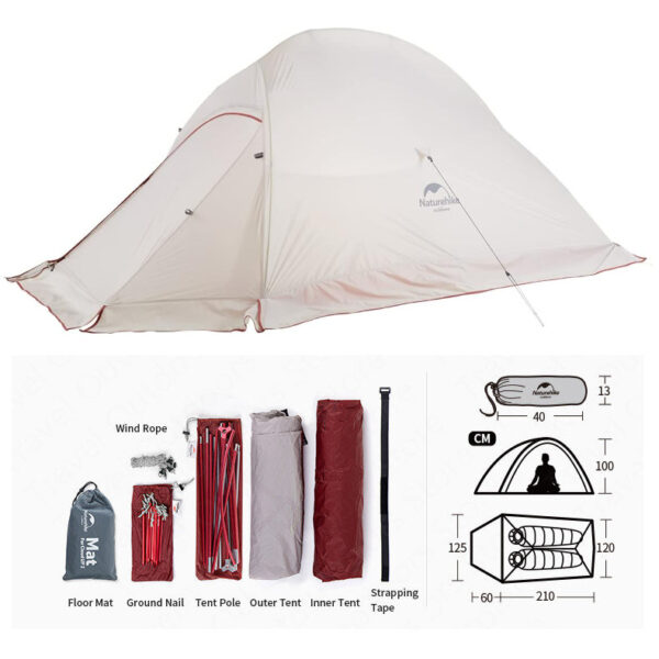 Naturehike Cloud Up 2 Çadır - Kar Etekli - Görsel 6