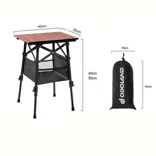 Yüksekliği Ayarlanabilir Katlanır Mini Kamp Masası - Görsel 8
