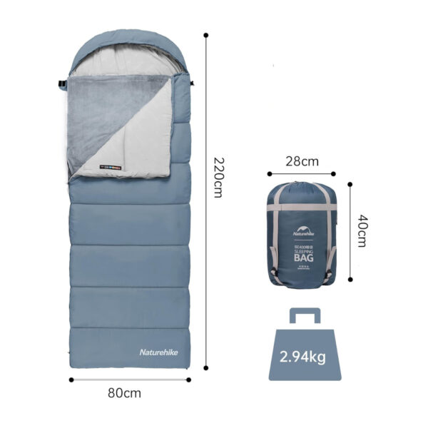 Naturehike USB Isıtmalı Uyku Tulumu BE400 - Görsel 8