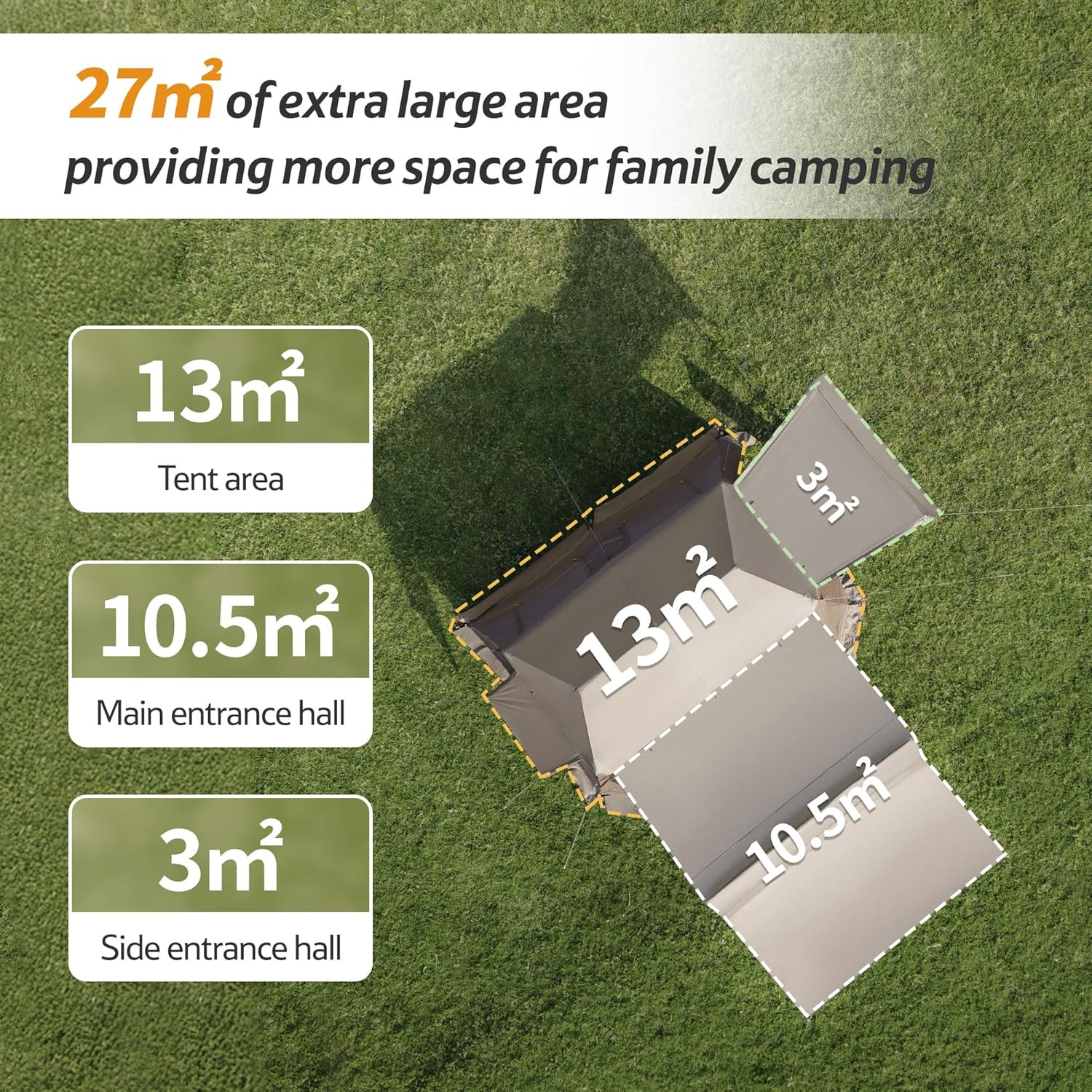 Naturehike Village 13 Çadır - Kış Bahçeli Glamping Çadır - Görsel 6