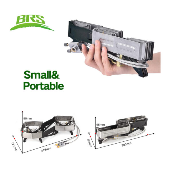 BRS Pratik İkili Kamp Ocağı - Katlanır Ultra Hafif - Görsel 8