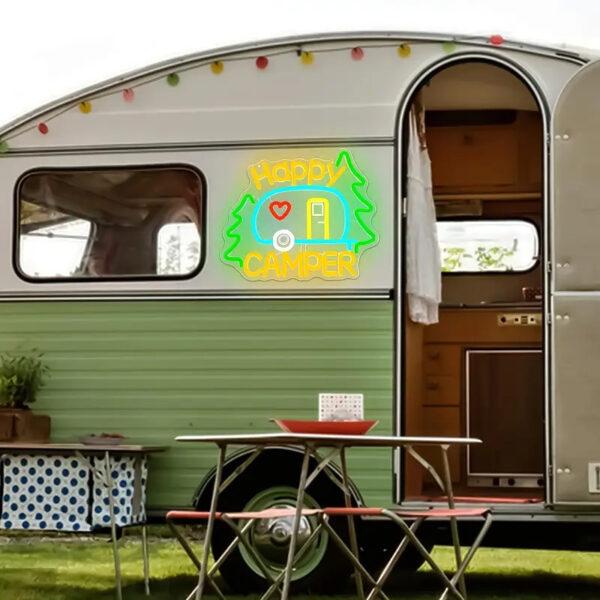 Peakhike Happy Camper Dekorasyon Neon Lamba - Görsel 2