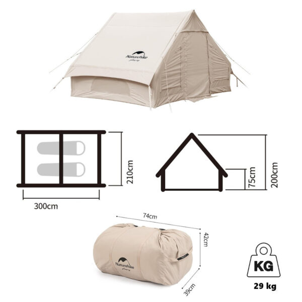 Naturehike Gen 6.3 Air Glamping Şişme Çadır - Görsel 12