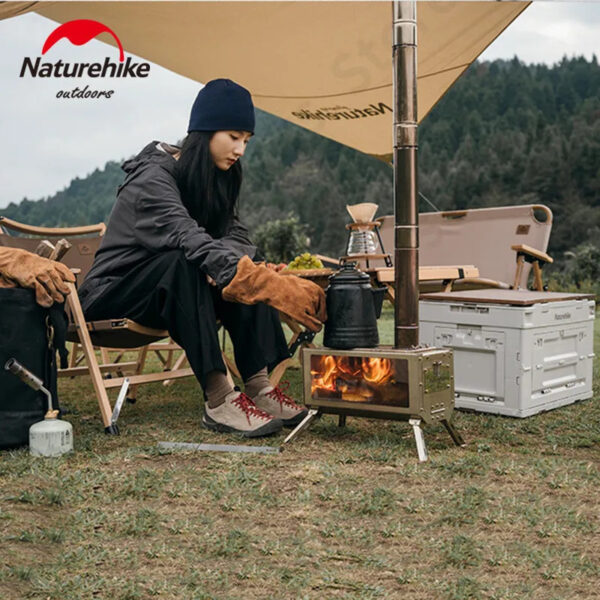 Naturehike Glamping Kamp Sobası - Paslanmaz Çelik - Görsel 5
