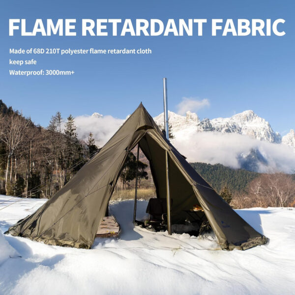 Naturehike Ranch Fire 6 Piramid Termal Çadır - Görsel 2