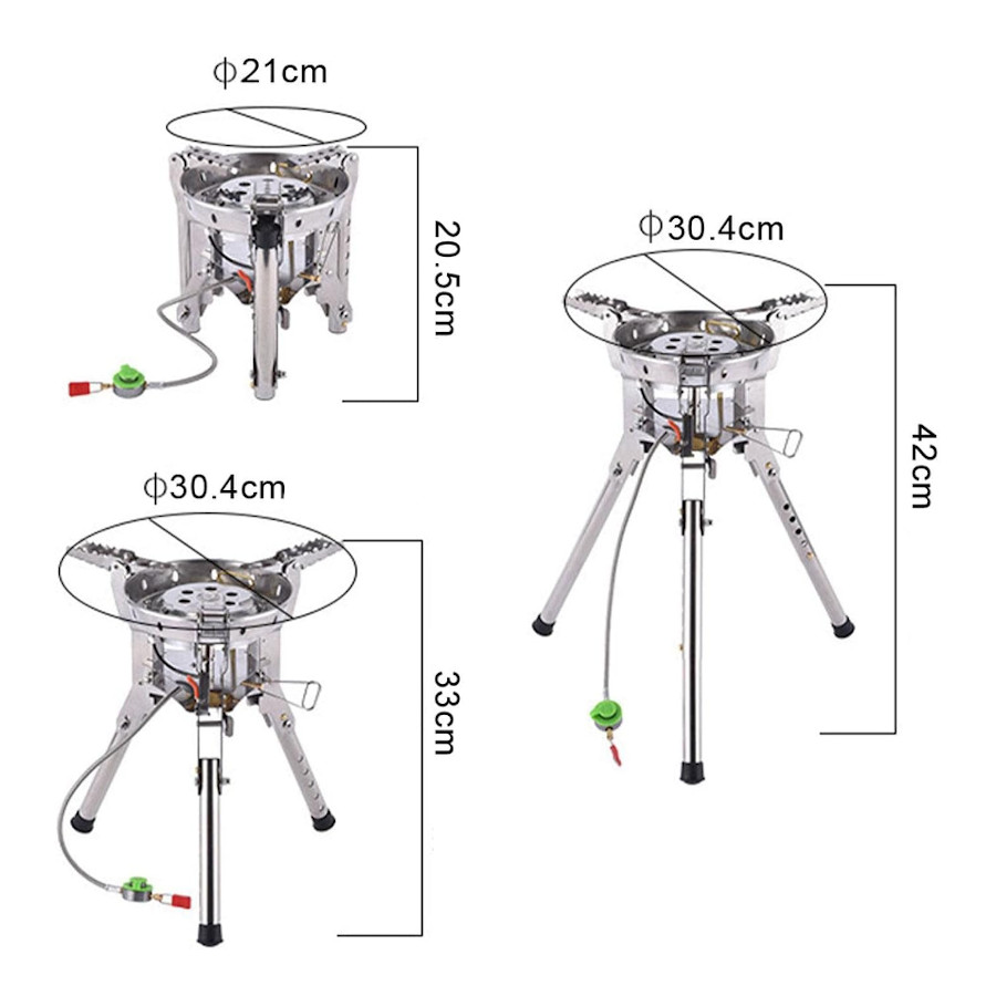 BRS Yüksekliği Ayarlanabilir Profesyonel Kamp Ocağı - Görsel 6
