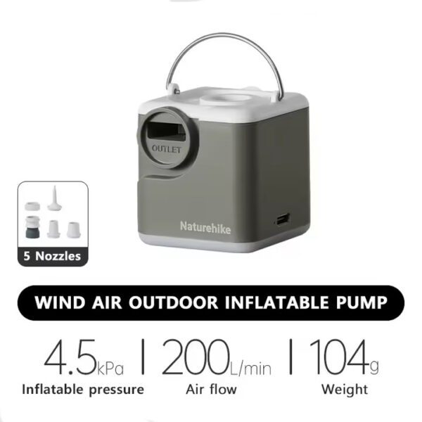 Naturehike Şarjlı Mikro Pompa - Çok Fonksiyonlu - Görsel 7