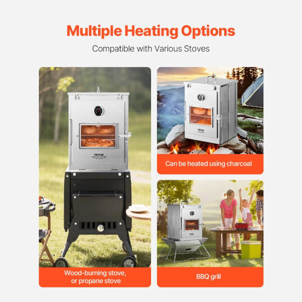 Vevor Katlanabilir Kamp Fırını - Paslanmaz Çelik - Görsel 3