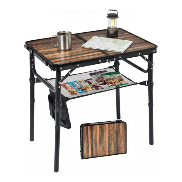 Yüksekliği Ayarlanabilir Mini Katlanır Kamp Masası - Görsel 5