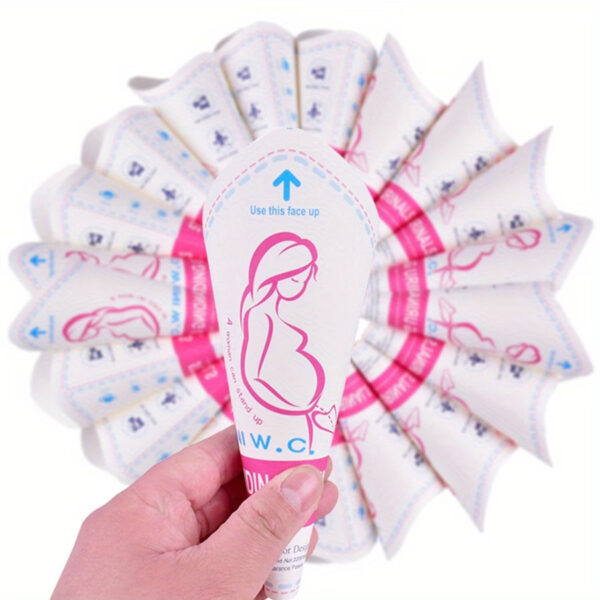 Kadınlar İçin Ayakta Tuvalet Aparatı 10 Adet - Tek Kullanımlık - Görsel 6