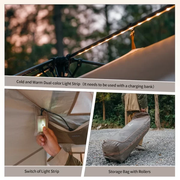 Naturehike Village 17 Glamping Çadır İki Odalı - 4 Mevsim - Görsel 5
