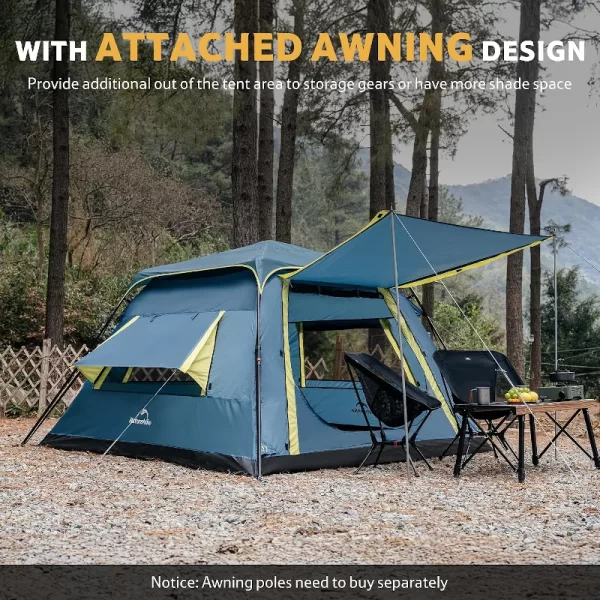 Naturehike Cape 4 Kişilik Otomatik Glamping Çadır - Görsel 5