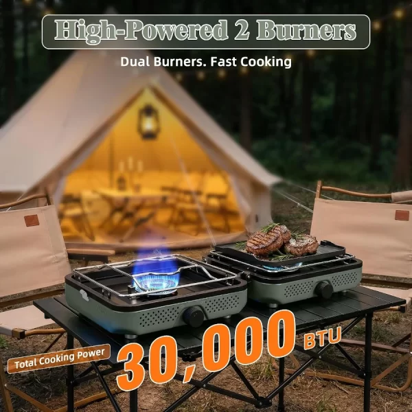 Peakhike İkili Katlanır Ocak + Izgara Full Yemek Seti - Görsel 5